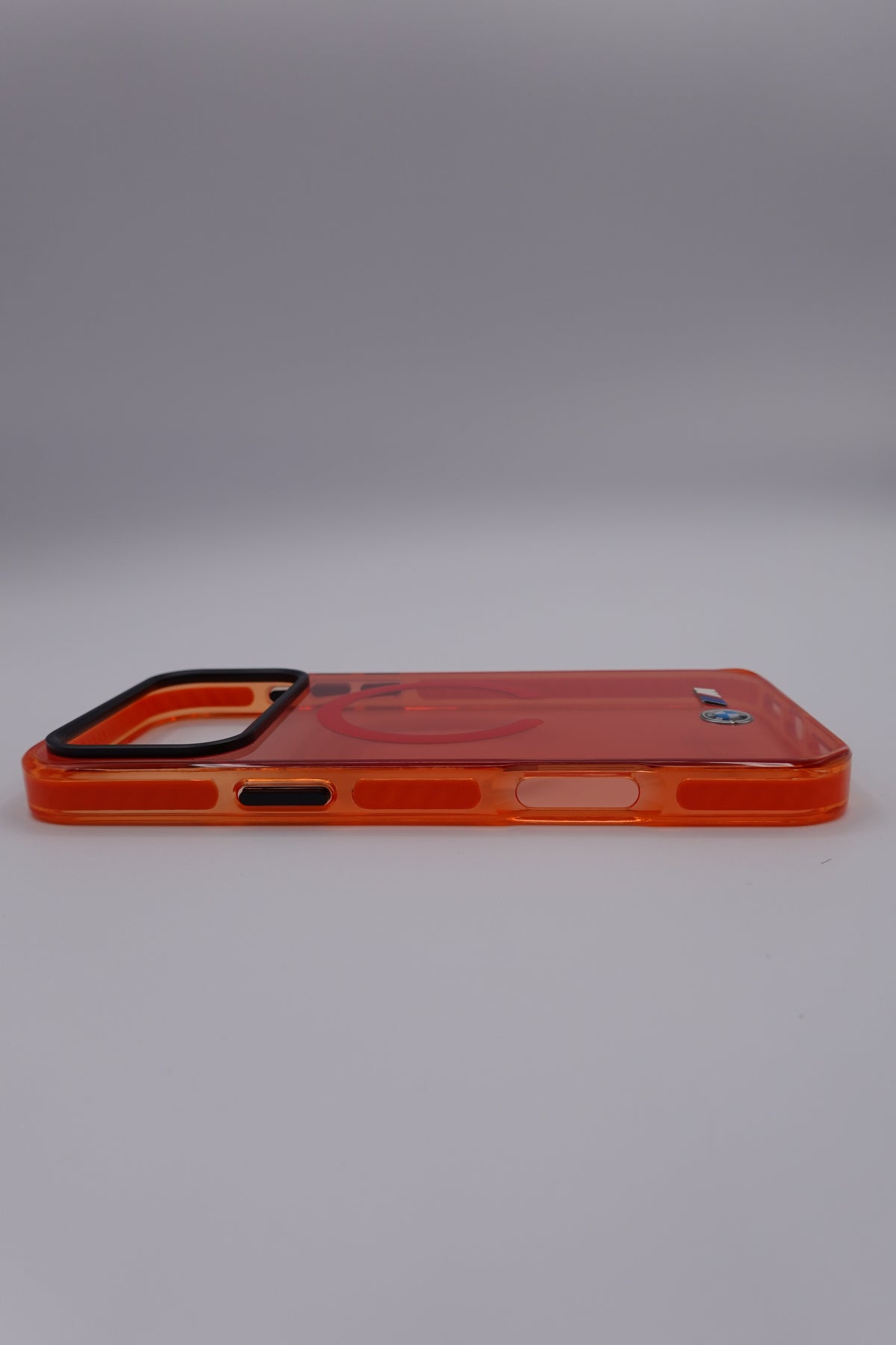 Funda BMW MagSafe Shockproof con Logos Metálicos - Naranja