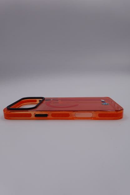 Funda BMW MagSafe Shockproof con Logos Metálicos - Naranja