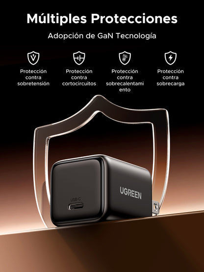 Cargador GaN USB-C UGREEN de Carga Rápida