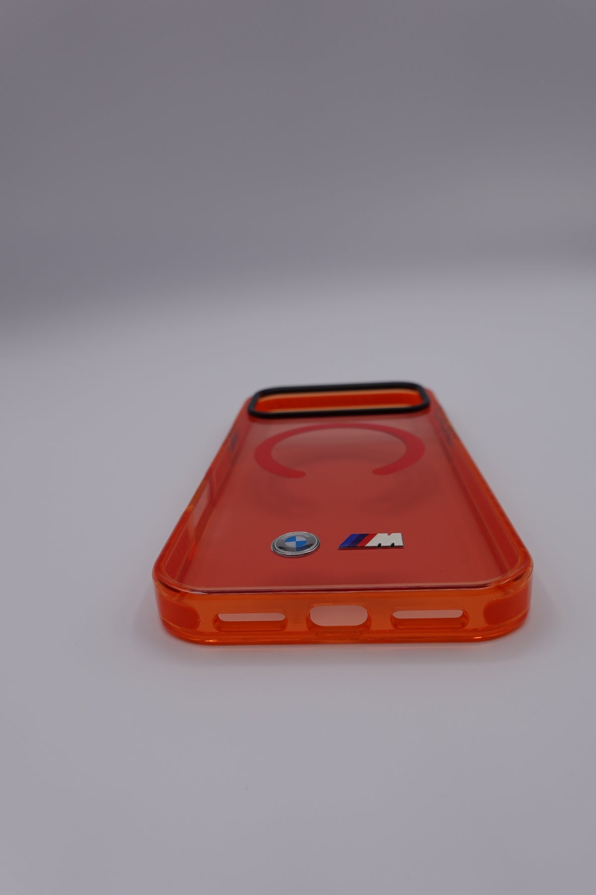 Funda BMW MagSafe Shockproof con Logos Metálicos - Naranja