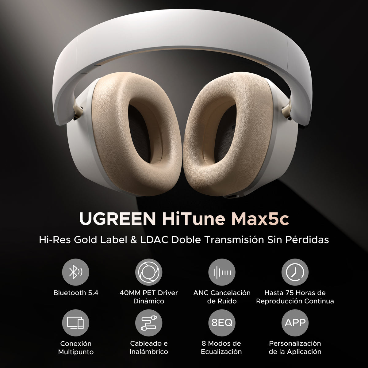 UGREEN HiTune Max5c Hybrid Active Noise-Cancelling Headphones