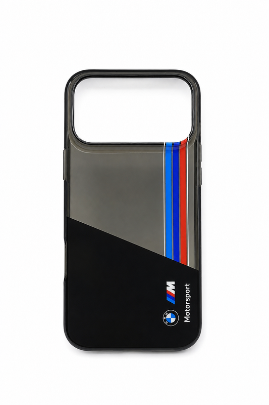 Funda Oficial BMW Motorsport IML Diseño Rayas Verticales - Negro