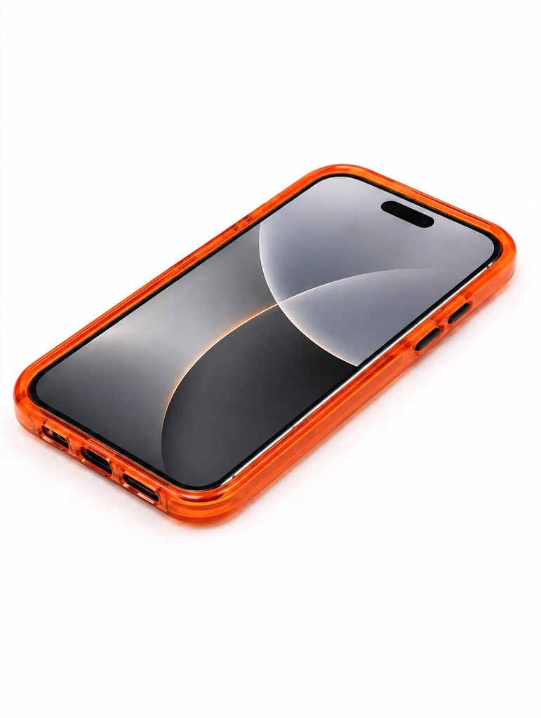Funda BMW MagSafe Shockproof con Logos Metálicos - Naranja