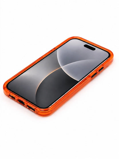 Funda BMW MagSafe Shockproof con Logos Metálicos - Naranja
