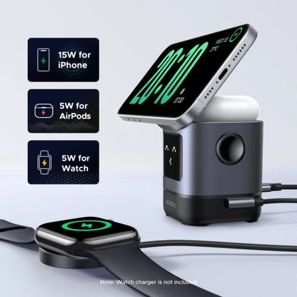 UGREEN 2-in-1 Magnetic Wireless Charger W709
