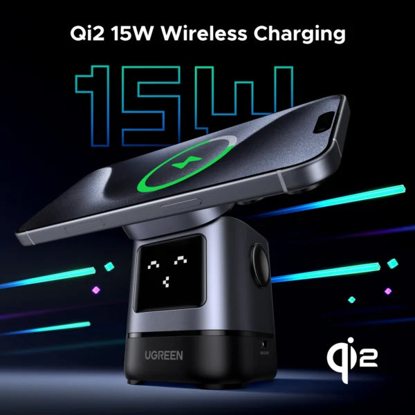 UGREEN 2-in-1 Magnetic Wireless Charger W709